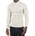 DeepSEA Slim Fit Likralı Tüylenme Yapmayan Yarım Balıkçı Çizgili Kazak 2505503