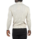 DeepSEA Slim Fit Likralı Tüylenme Yapmayan Yarım Balıkçı Çizgili Kazak 2505503