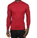 DeepSEA Slim Fit Likralı Tüylenme Yapmayan Yarım Balıkçı Çizgili Kazak 2505503