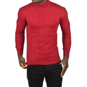 DeepSEA Slim Fit Likralı Tüylenme Yapmayan Yarım Balıkçı Çizgili Kazak 2505503