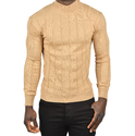 DeepSEA Slim Fit Likralı Tüylenme Yapmayan Yarım Balıkçı Çizgili Kazak 2505503