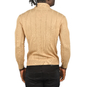 DeepSEA Slim Fit Likralı Tüylenme Yapmayan Yarım Balıkçı Çizgili Kazak 2505503