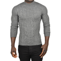 DeepSEA Slim Fit Likralı Tüylenme Yapmayan Yarım Balıkçı Çizgili Kazak 2505503