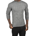 DeepSEA Slim Fit Likralı Tüylenme Yapmayan Yarım Balıkçı Çizgili Kazak 2505503