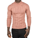 DeepSEA Slim Fit Likralı Tüylenme Yapmayan Yarım Balıkçı Çizgili Kazak 2505503