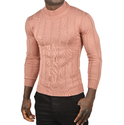 DeepSEA Slim Fit Likralı Tüylenme Yapmayan Yarım Balıkçı Çizgili Kazak 2505503