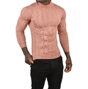 DeepSEA Slim Fit Likralı Tüylenme Yapmayan Yarım Balıkçı Çizgili Kazak 2505503