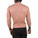 DeepSEA Slim Fit Likralı Tüylenme Yapmayan Yarım Balıkçı Çizgili Kazak 2505503