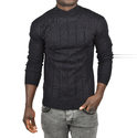 DeepSEA Slim Fit Likralı Tüylenme Yapmayan Yarım Balıkçı Çizgili Kazak 2505503