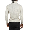 DeepSEA Tüylenme Yapmayan Slim Fit Likralı Tam Balıkçı Çizgili Kazak 2505504