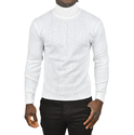 DeepSEA Tüylenme Yapmayan Slim Fit Likralı Tam Balıkçı Çizgili Kazak 2505504