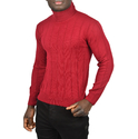 DeepSEA Tüylenme Yapmayan Slim Fit Likralı Tam Balıkçı Çizgili Kazak 2505504
