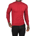 DeepSEA Tüylenme Yapmayan Slim Fit Likralı Tam Balıkçı Çizgili Kazak 2505504