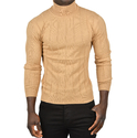 DeepSEA Tüylenme Yapmayan Slim Fit Likralı Tam Balıkçı Çizgili Kazak 2505504