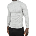 DeepSEA Tüylenme Yapmayan Slim Fit Likralı Tam Balıkçı Çizgili Kazak 2505504
