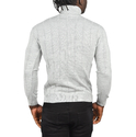 DeepSEA Tüylenme Yapmayan Slim Fit Likralı Tam Balıkçı Çizgili Kazak 2505504