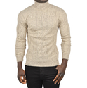 DeepSEA Tüylenme Yapmayan Slim Fit Likralı Tam Balıkçı Çizgili Kazak 2505504