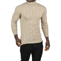 DeepSEA Tüylenme Yapmayan Slim Fit Likralı Tam Balıkçı Çizgili Kazak 2505504