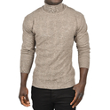 DeepSEA Slim Fit Baklava Desenli Tam Balıkçı Yaka Boğazlı Kazak 2505507