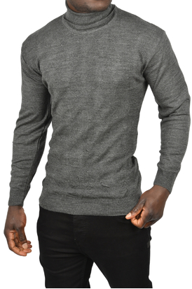 DeepSEA Slim Fit Baklava Desenli Tam Balıkçı Yaka Boğazlı Kazak 2505507