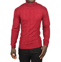 DeepSEA Slim Fit Baklava Desenli Tam Balıkçı Yaka Boğazlı Kazak 2505507
