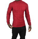 DeepSEA Slim Fit Baklava Desenli Tam Balıkçı Yaka Boğazlı Kazak 2505507