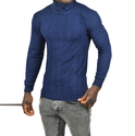 DeepSEA Slim Fit Baklava Desenli Tam Balıkçı Yaka Boğazlı Kazak 2505507