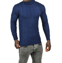 DeepSEA Slim Fit Baklava Desenli Tam Balıkçı Yaka Boğazlı Kazak 2505507