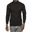 DeepSEA Slim Fit Baklava Desenli Tam Balıkçı Yaka Boğazlı Kazak 2505507