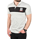 DeepSEA Çizgili Cep Detaylı Armalı Slim Fit Tişört 2403219