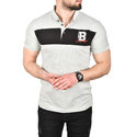 DeepSEA Çizgili Cep Detaylı Armalı Slim Fit Tişört 2403219