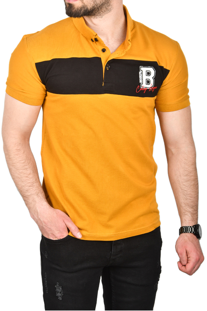 DeepSEA Çizgili Cep Detaylı Armalı Slim Fit Tişört 2403219