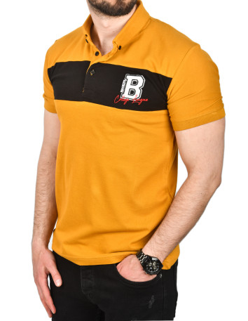 DeepSEA Çizgili Cep Detaylı Armalı Slim Fit Tişört 2403219