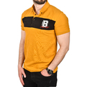 DeepSEA Çizgili Cep Detaylı Armalı Slim Fit Tişört 2403219
