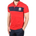 DeepSEA Çizgili Cep Detaylı Armalı Slim Fit Tişört 2403219