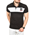 DeepSEA Çizgili Cep Detaylı Armalı Slim Fit Tişört 2403219
