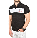 DeepSEA Çizgili Cep Detaylı Armalı Slim Fit Tişört 2403219