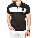 DeepSEA Çizgili Cep Detaylı Armalı Slim Fit Tişört 2403219
