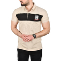 DeepSEA Çizgili Cep Detaylı Armalı Slim Fit Tişört 2403219
