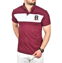 DeepSEA Çizgili Cep Detaylı Armalı Slim Fit Tişört 2403219