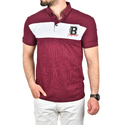 DeepSEA Çizgili Cep Detaylı Armalı Slim Fit Tişört 2403219