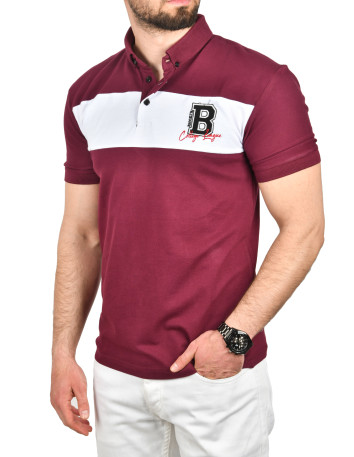 DeepSEA Çizgili Cep Detaylı Armalı Slim Fit Tişört 2403219