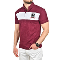 DeepSEA Çizgili Cep Detaylı Armalı Slim Fit Tişört 2403219