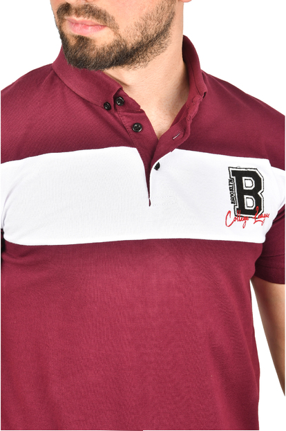 DeepSEA Çizgili Cep Detaylı Armalı Slim Fit Tişört 2403219
