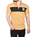 DeepSEA Çizgili Cep Detaylı Armalı Slim Fit Tişört 2403219