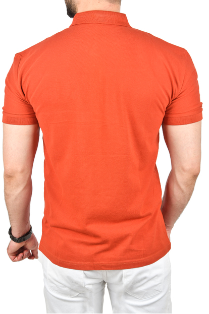 DeepSEA Çizgili Cep Detaylı Armalı Slim Fit Tişört 2403219