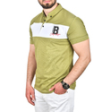 DeepSEA Çizgili Cep Detaylı Armalı Slim Fit Tişört 2403219
