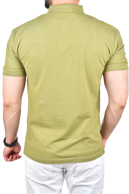 DeepSEA Çizgili Cep Detaylı Armalı Slim Fit Tişört 2403219
