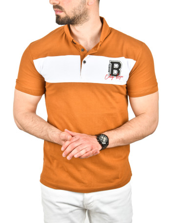 DeepSEA Çizgili Cep Detaylı Armalı Slim Fit Tişört 2403219