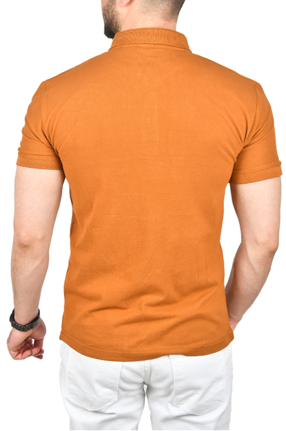 DeepSEA Çizgili Cep Detaylı Armalı Slim Fit Tişört 2403219